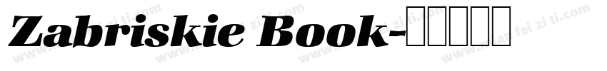 Zabriskie Book字体转换